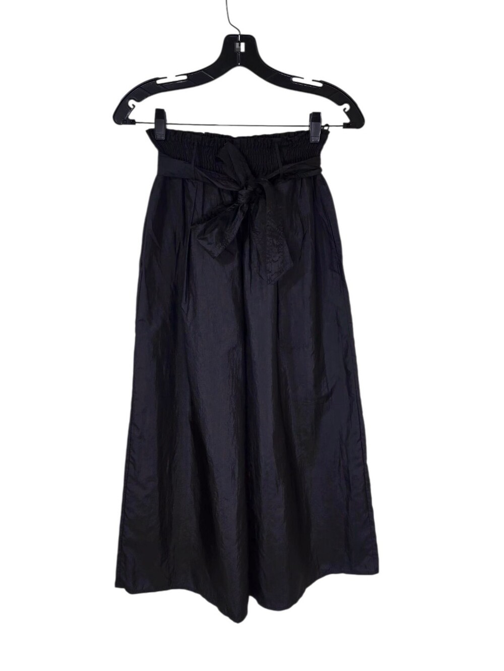 Forte Forte Il Taffeta Black Wide Leg Palazzo Pants Women's Small Tie Waist